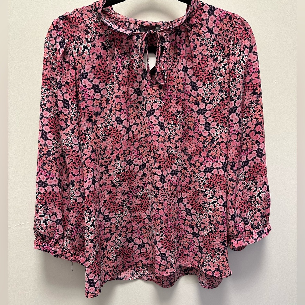 Vince Camuto multicolor floral blouse size L